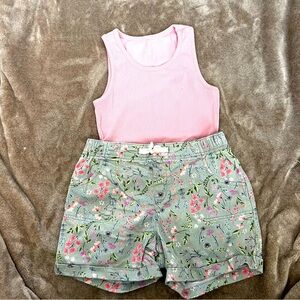 Wonder Nation | Shorts and Tank | L 10/12 | Floral Shorts and pink tank